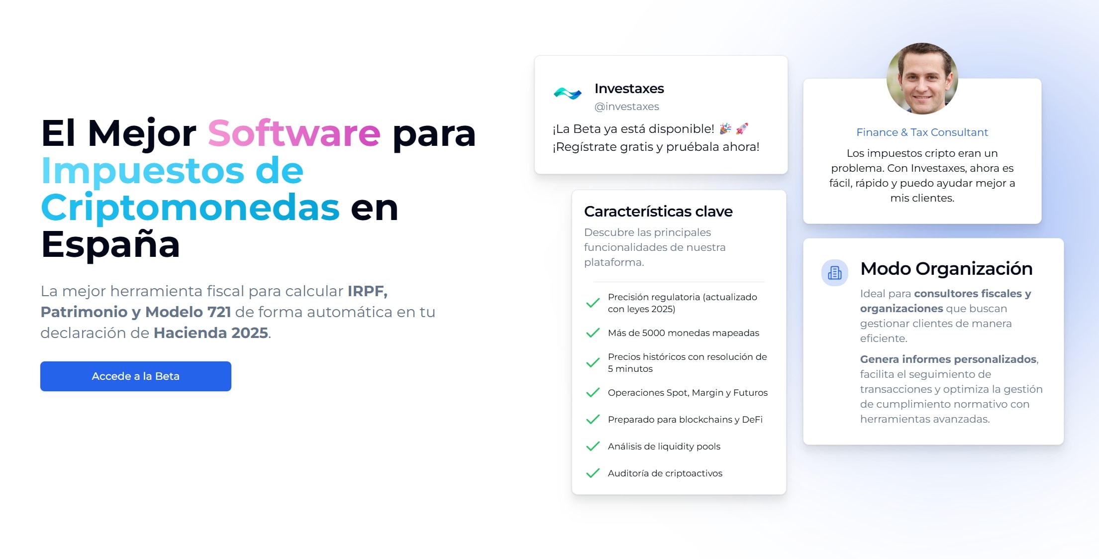 Investaxes | Tax software for declaring cryptocurrency taxes in Spain
